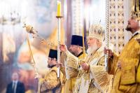 В канун дня памяти святителя Николая Чудотворца Святейший Патриарх Кирилл совершил всенощное бдение в Храме Христа Спасителя