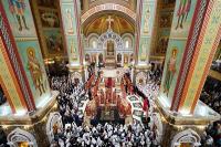 Предстоятель Русской Церкви совершил Литургию в кафедральном соборе Христа Спасителя в Калининграде
