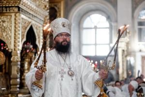 Патриаршее поздравление архиепископу Печерскому Матфею с 45-летием со дня рождения